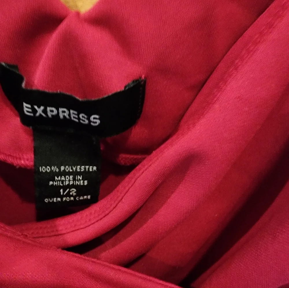 Express Women's Sleeveless Draped Ruffle Dress - Picture 2 of 2